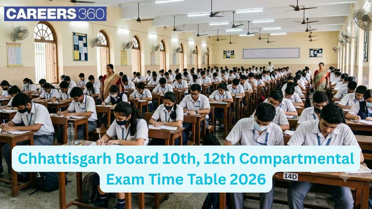 Chhattisgarh CGBSE Class 10, 12 Compartment Exam Time Table 2026 Released: Download PDF